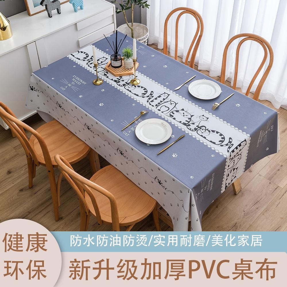Khăn Trải Bàn Hình Chữ Nhật Bằng PVC Chống Thấm Nước / Dầu / Bỏng Dùng Một Lần Tiện Lợi Ốp