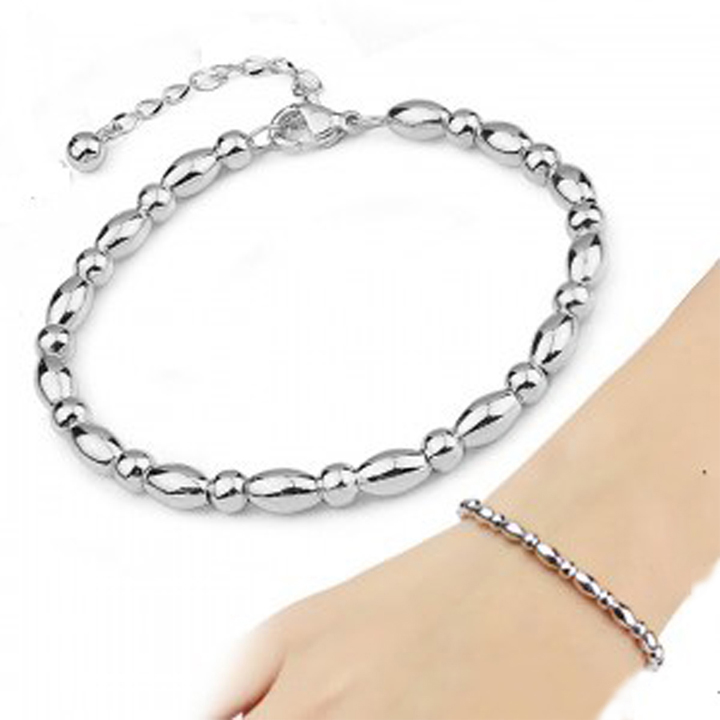 Lắc tay chuỗi hạt cách điệu ver3 WVT278 Không đen không gỉ sét