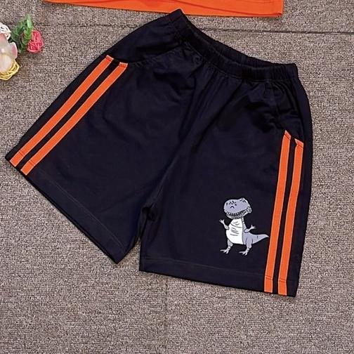 Bộ sát nách bé trai 2-10 tuổi in hình khủng long chữ SLAM, Quần áo hè cho bé vải cotton cao cấp thấm hút mồ hôi