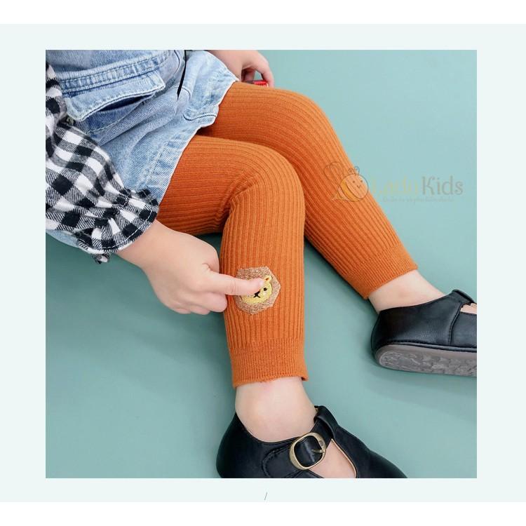 Quần Legging Thêu Hình Thú BÉ TRAI &amp; BÉ GÁI - Q31 (6-17kg