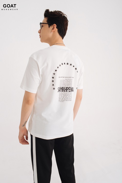 Áo Thun Nam Tay Ngắn In Chữ Phối Túi Trẻ Trung GOAT MENSWEAR
