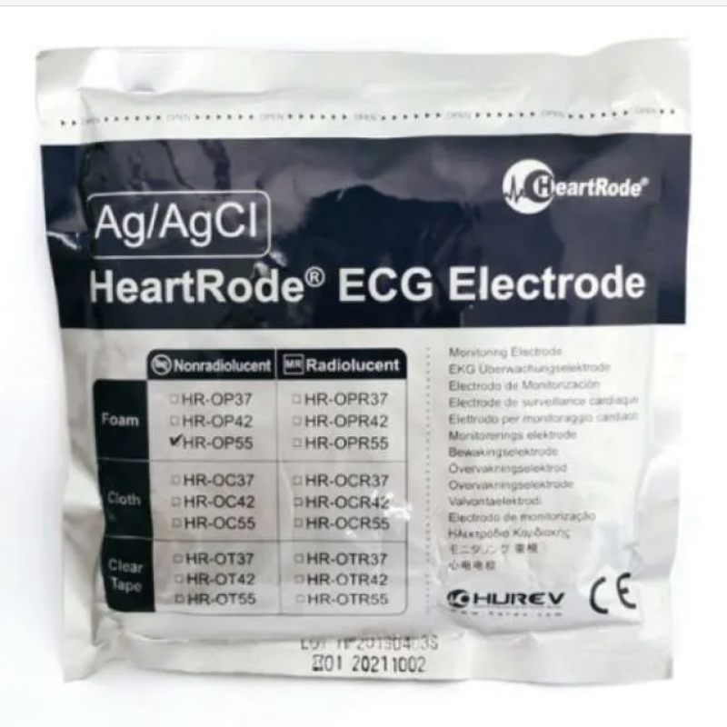 Diện cực dán đo điện tim - điện tim gắng sức stress test HR-OP55. Thương hiệu HeartRode - Hàn Quốc. Gói 50 cái