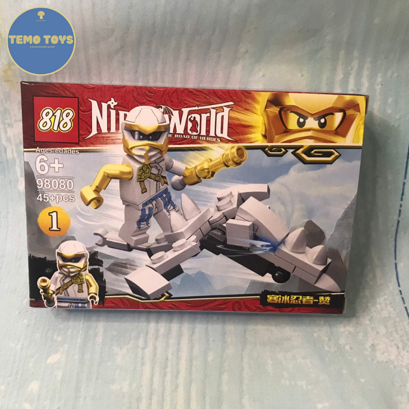 bộ ghép hình lego giá rẻ chima  ninjago cho bé trai 42 chi tiết tăng khả năng sáng tạo Temo Toys