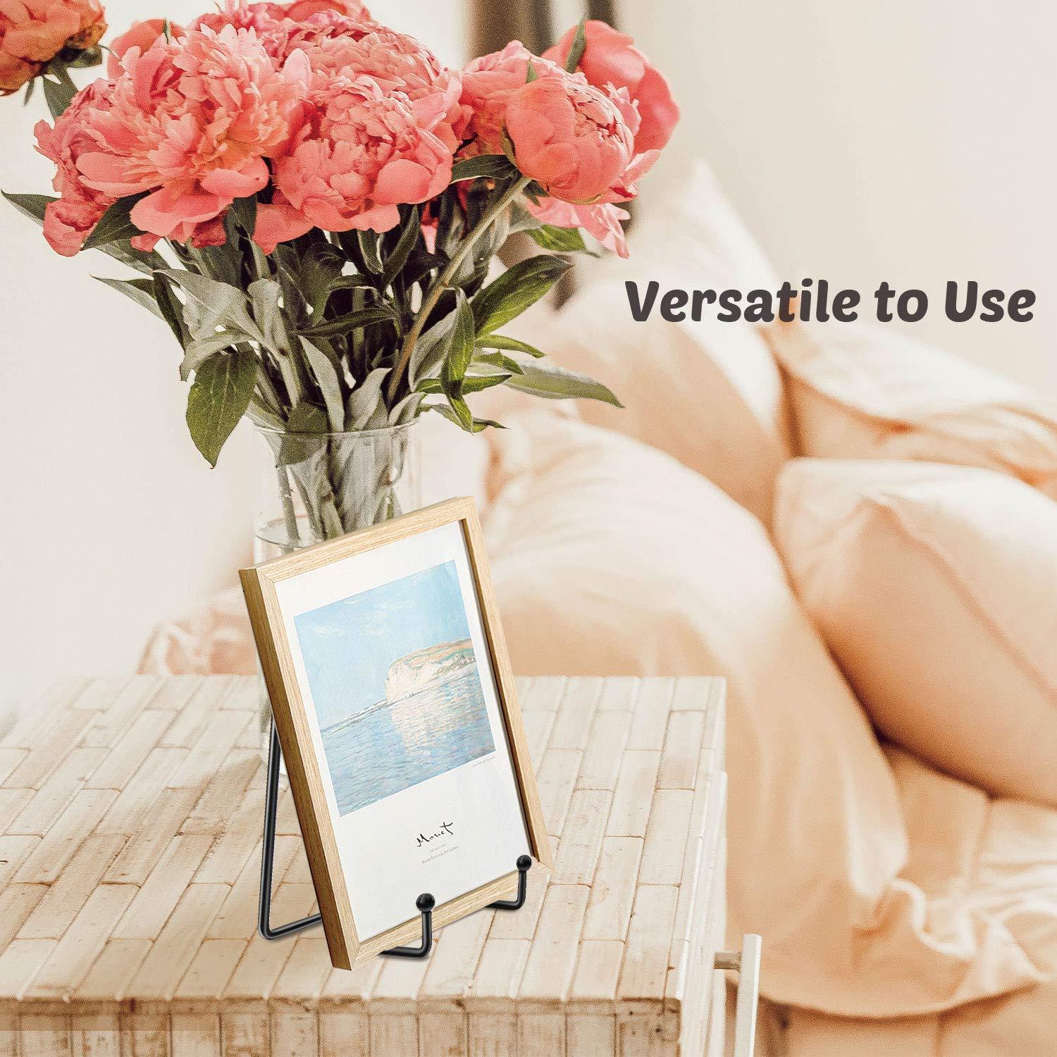 2PCS Tấm hỗ trợ cho màn hình- Hỗ trợ đĩa đen 4 inch Hỗ trợ cô dâu sắt hỗ trợ hình ảnh của khung hình hình ảnh hỗ trợ cho ảnh, món ăn và nghệ thuật nghệ thuật