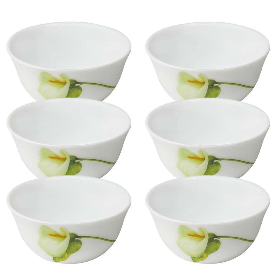 Bộ 6 Chén Cơm Thủy Tinh 120 La Opala Diva Ivory I.B LAPB120IB