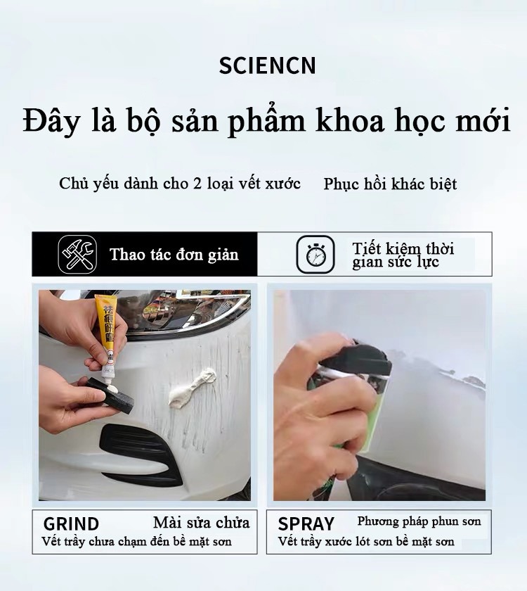 Bộ sản phẩm tẩy vết xước thân xe ôtô, đánh bóng, làm phẳng, lắp đầy vết xước, sơn phun phủ, Phục hồi viết xước một cách dễ dàng, đem lại vẻ đẹp như mới cho xe