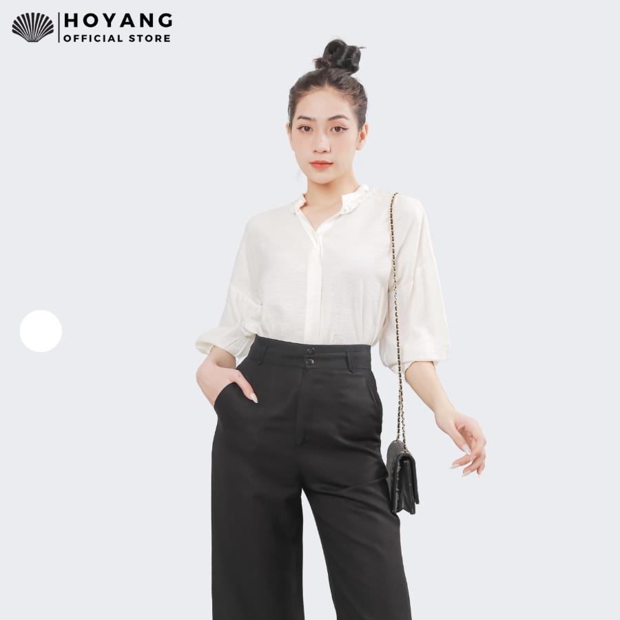 Áo Sơ Mi Trắng Tay Lỡ Điệu Đà HOYANG AHY72
