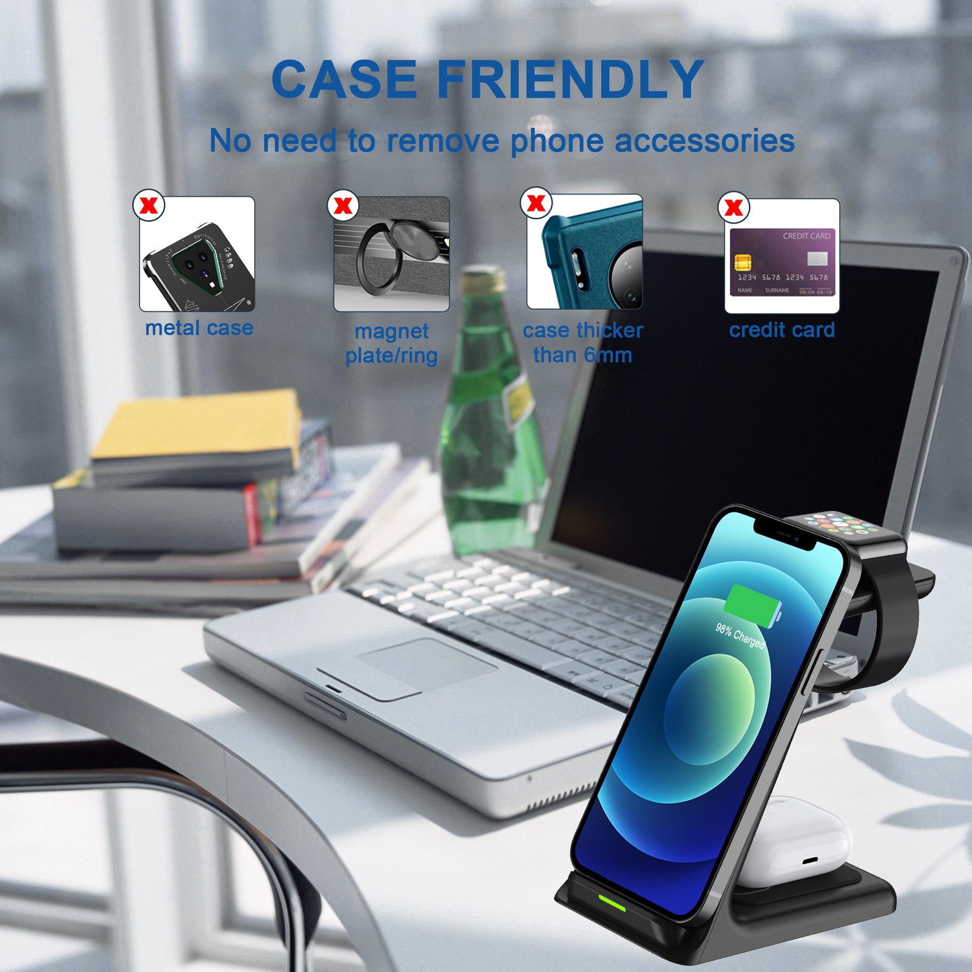 Bộ sạc pin, 3 trong trạm sạc 1, cho iPhone