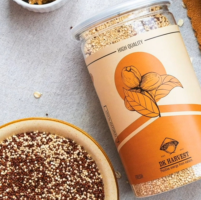 Hạt diêm mạch 3 màu (đỏ + trắng + đen) DK HARVEST Mixed Quinoa - hàng nhập khẩu Úc