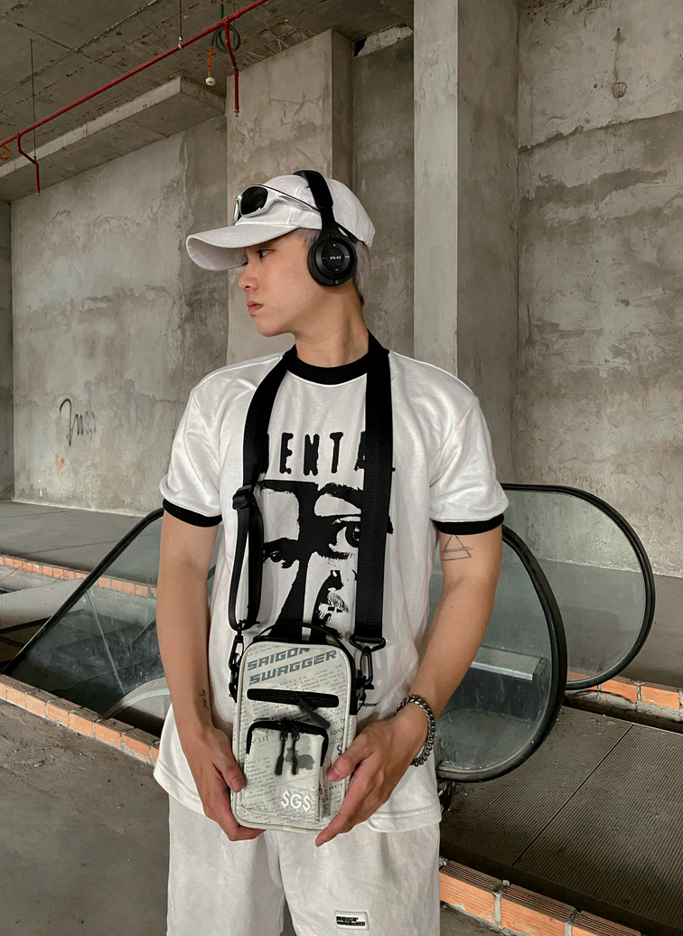 Túi Đeo Chéo Nam, Nữ Dọc In Họa Tiết Báo SAIGON SWAGGER SGS Journal Cross Bag