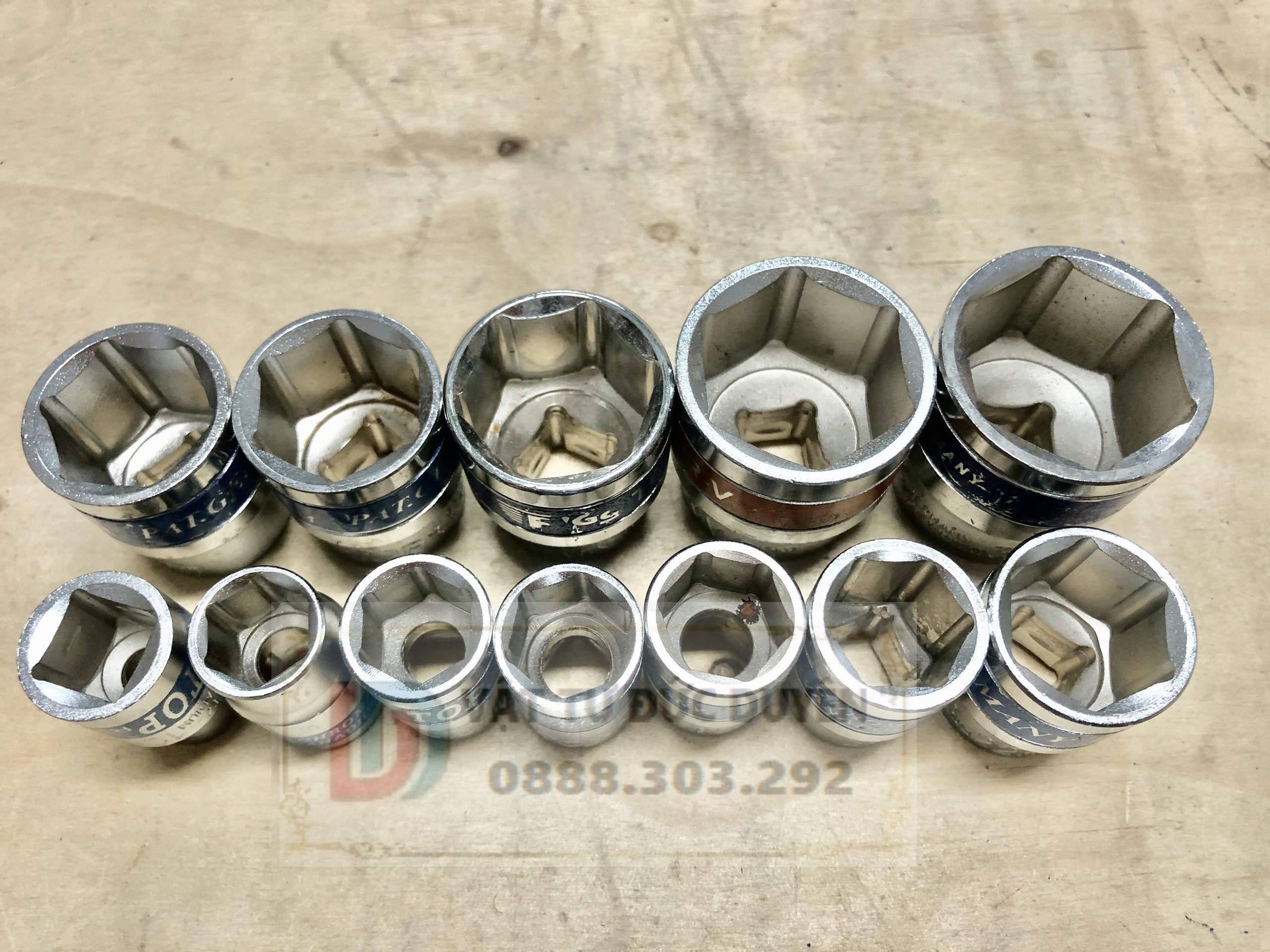Đầu khẩu 1/2 vặn ốc, bulong, tuýp lục giác thép CR-V 8 9 10 12 13 14 15 16 17 18 22 23 24 27 30 32mm
