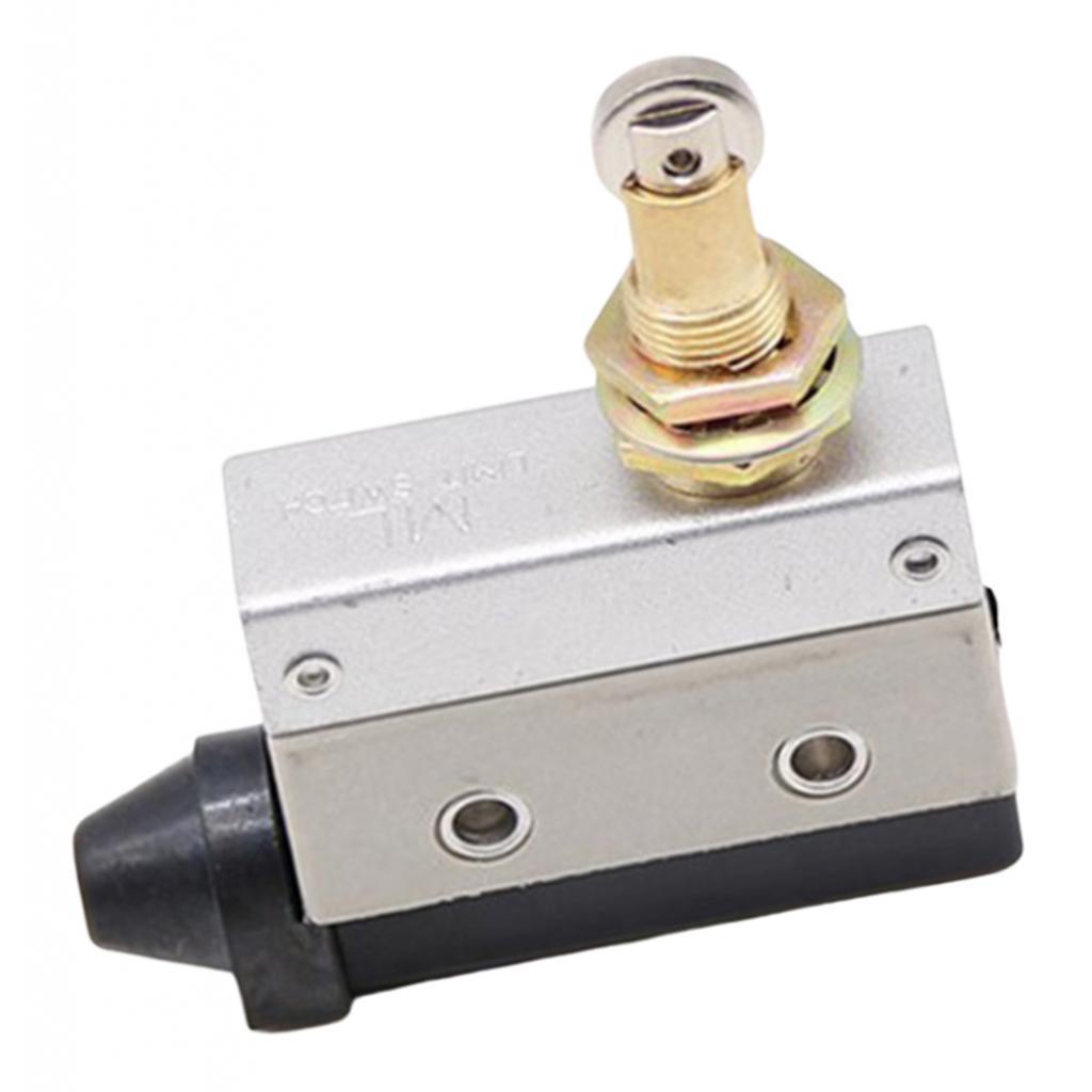 1pc Parallel Roller Plunger Limit Switch AC Self-reset Micro Switch Gray