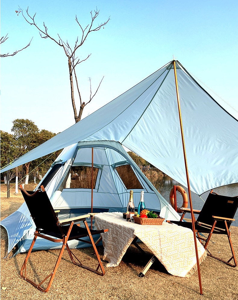 Lều Cắm Trại Du Lịch Dã Ngoại, Lều Phượt Tự Bung 4 đến 6 người Chống Thấm Nước Chống Muỗi Gấp Gọn Tiện Lợi Dạng KIm Tự Tháp