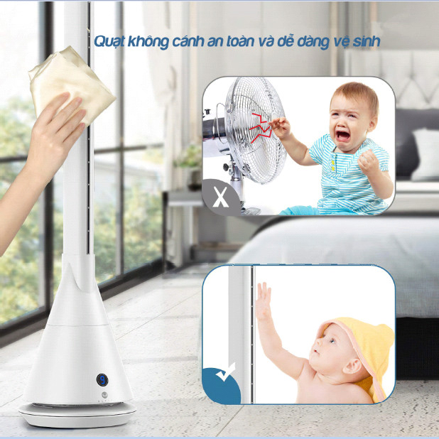 Quạt Làm Mát Và Sưởi Ấm ULTTY SKJ-CR018H, Chất Liệu Sưởi Gốm Ceramic Không Đốt Cháy Oxy, Không Khô Da, Tự Động Tắt Khi Quá Nhiệt - Màu Trắng - Hàng Chính Hãng