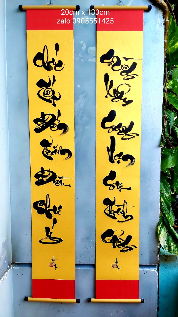 Câu đối tết,thư pháp trang trí tết .Quà tặng ông bà,cha mẹ,bạn bè,đối tác. Quà tết
