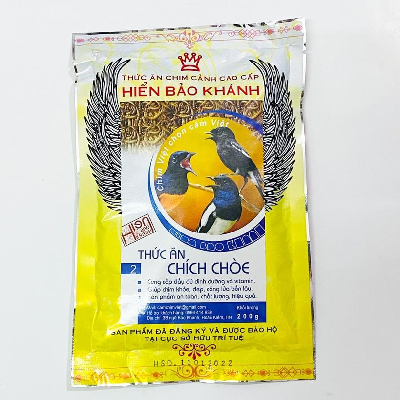 Cám chim chích chòe Hiển Bảo Khánh số 2 cao cấp 200gram - Cám chích chòe Hiển Bảo Khánh số 2 giá rẻ