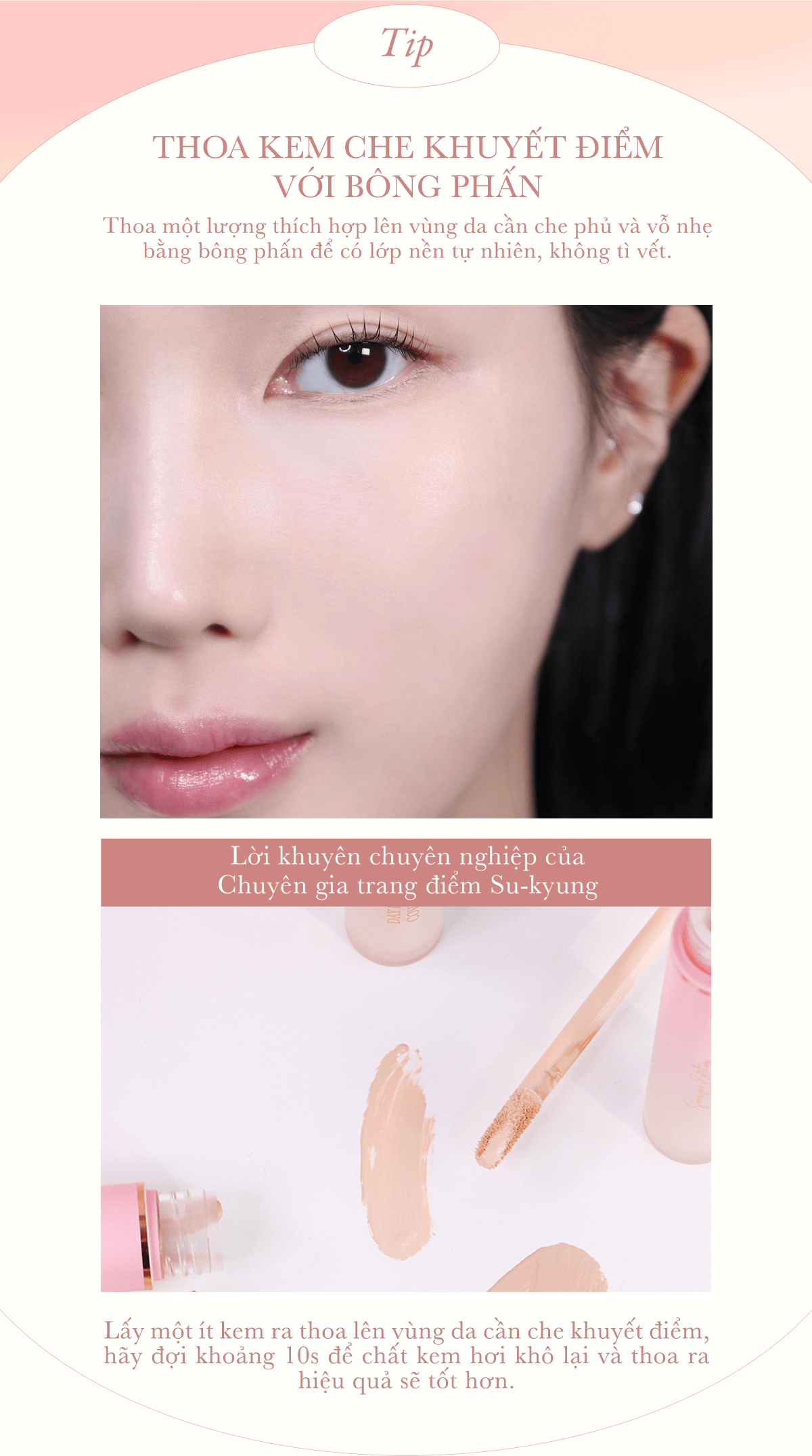 Kem che khuyết điểm Aperire Daydream Cover Tip Concealer 4.5ml - Che phủ toàn diện mỏng nhẹ lâu trôi - Màu 03 Beige