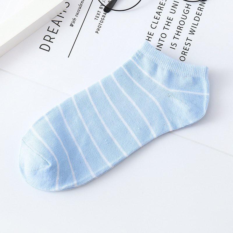 Tất  sọc pascel cổ ngắn set 5 đôi