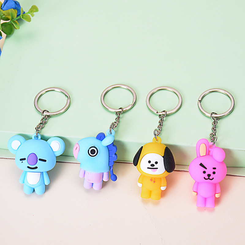 Móc Khóa Nhựa Hình Nhân Vật BTS BT21 - Ngựa Mang