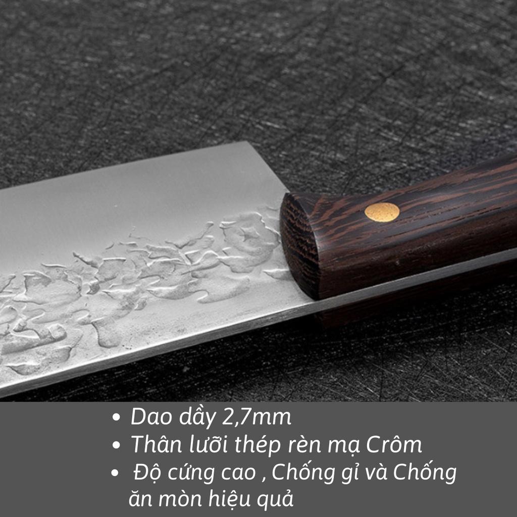 Dao Nhật Bản Cao Cấp Akatsuki Họa Tiết Nổi Vân Búa Thiết Kế Thép Không Gỉ Dòng Dao Thái
