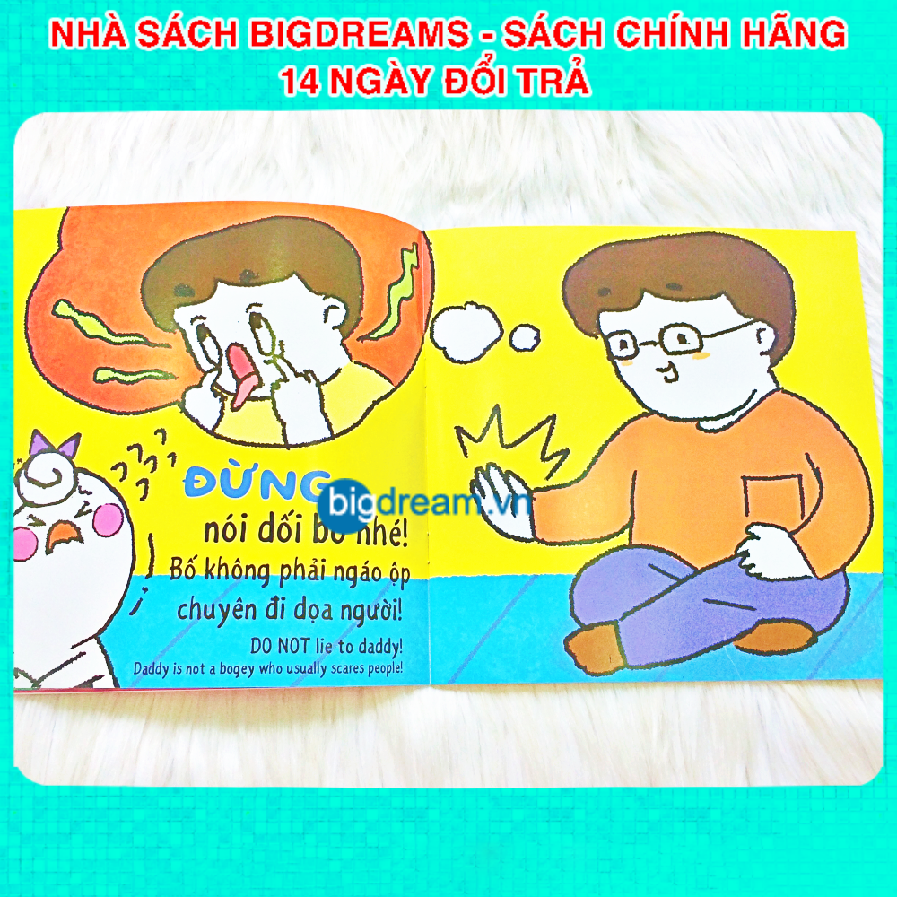 BẢN MỚI SONG NGỮ Miu Bé Nhỏ Đừng Nói Dối Nhé! P2 Ehon Kĩ Năng Sống Cho Bé 1-6 Tuổi Miu miu tự lập hiểu chuyện