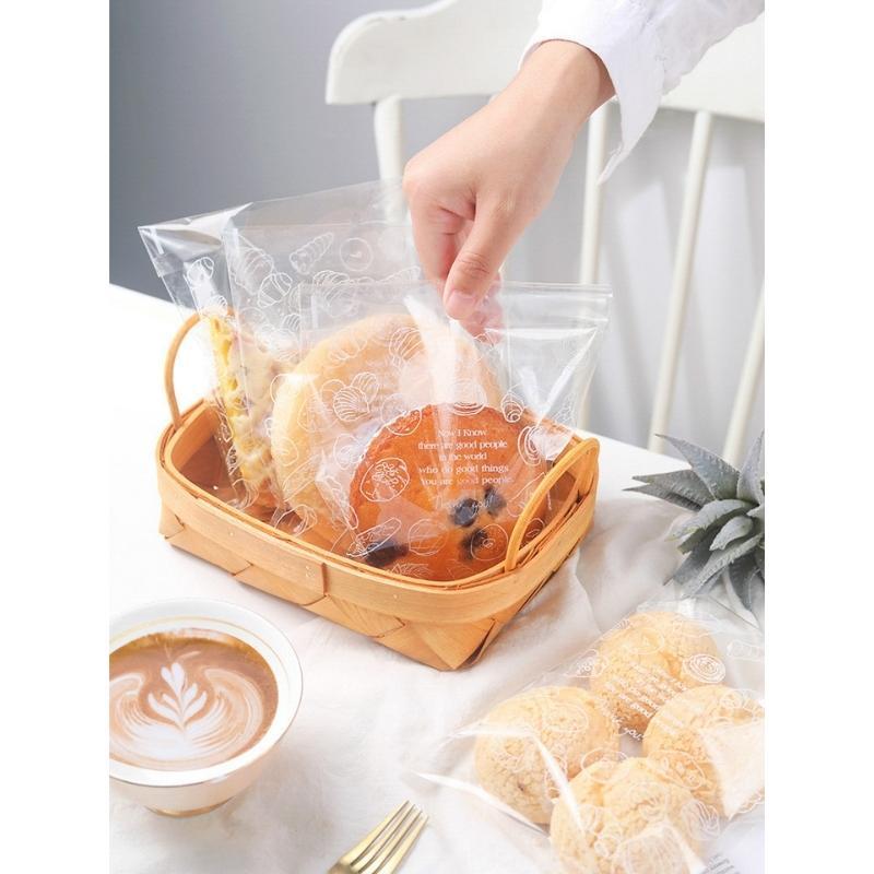 Túi Bánh Bánh Mì Sandwich Lát Cookies Quy Bánh Ngọt Trong Suốt Dán Ni Lông In Hình Họa Tiết