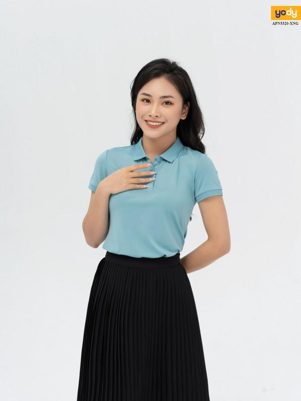 Áo Polo Nữ Coolmax YODY, Áo Cộc Tay Có Cổ Phối Bo Siêu Mát APN5320
