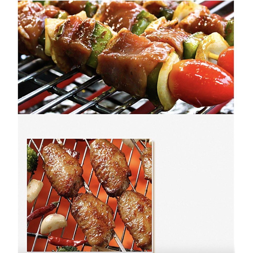 Lò nướng Than Hun khói BBQ Bacon USA đồng hồ đo nhiệt độ️ FREESHIP ️