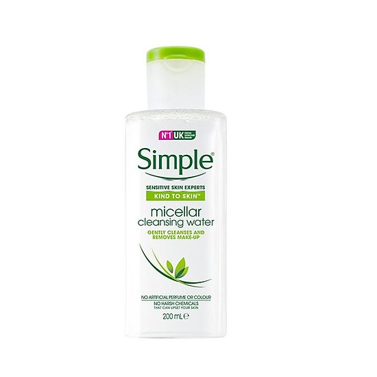 Nước tẩy trang Simple Cleansing Micellar Water - Xanh Lá - 200ml [ Được Mask 3W Clinic ]