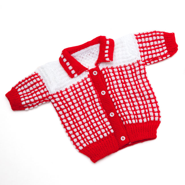 1 bộ áo, nón và vớ tay bằng len cho trẻ sơ sinh ấm áp