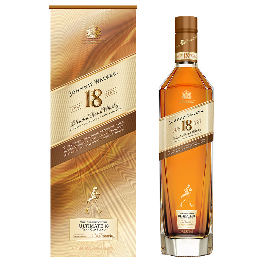 Rượu Johnnie Walker 18 Years Old Blended Scotch Whisky 750ml 40% [Kèm Hộp]