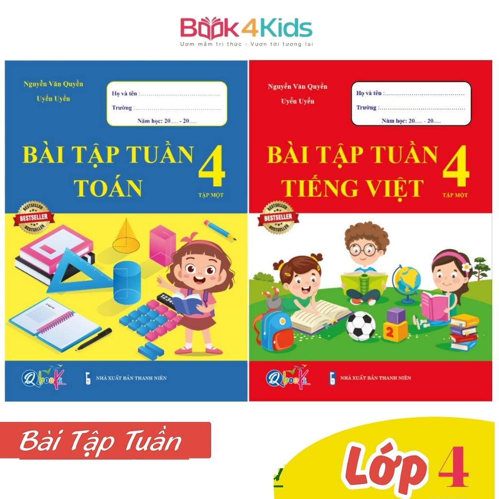 Sách Combo Bài Tập Tuần Toán và Tiếng Việt 4 Tập 1