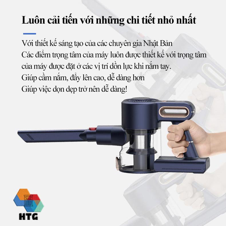 Máy Hút Bụi Không Dây Cầm Tay Xinshe Z5Plus hút và lau, lực hút siêu mạnh 25000Pa, dùng đến 50 phút, hút nệm sâu, hàng chính hãng