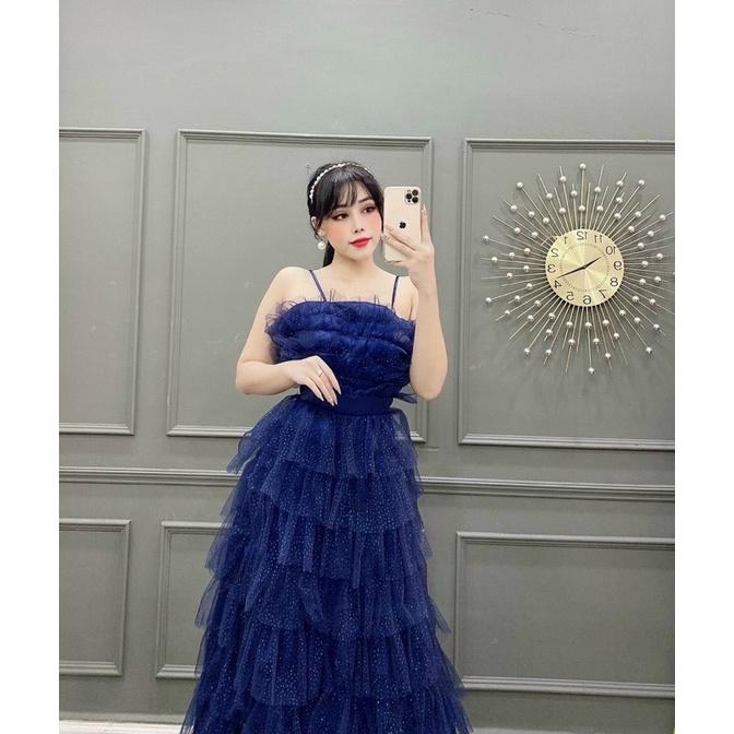 Đầm váy nữ xếp tầng kết cúp có 5 màu