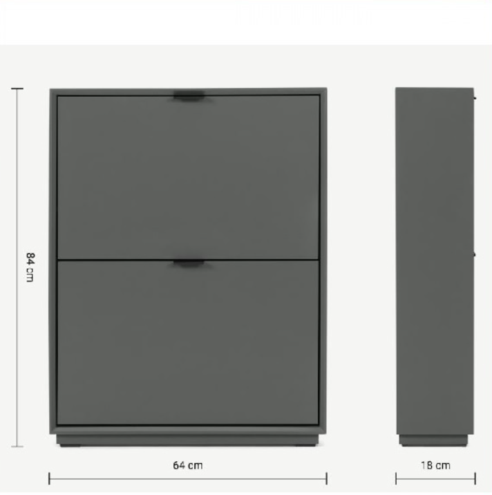 Tủ giày xoay 2 hộc Juno Sofa KT  Ngang 65 x Sâu 18 x  Cao 83cm