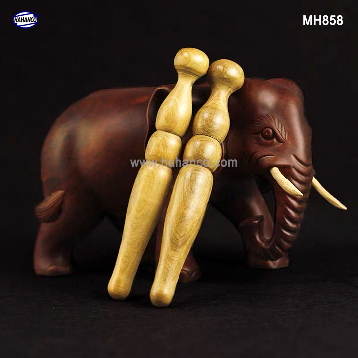 Combo 2 cây ấn huyệt bằng gỗ Bách Xanh hình con sâu giúp đả thông kinh mạch và lưu thông khí huyết - Chăm sóc sức khỏe