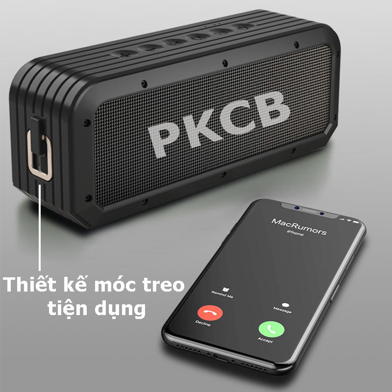 Loa Bluetooth 60W công suất lớn Super Bass chống nước IPX5 pin 6600MAH sạc nhanh Type C Chip DSP cao cấp Hàng Chính Hãng PKCB