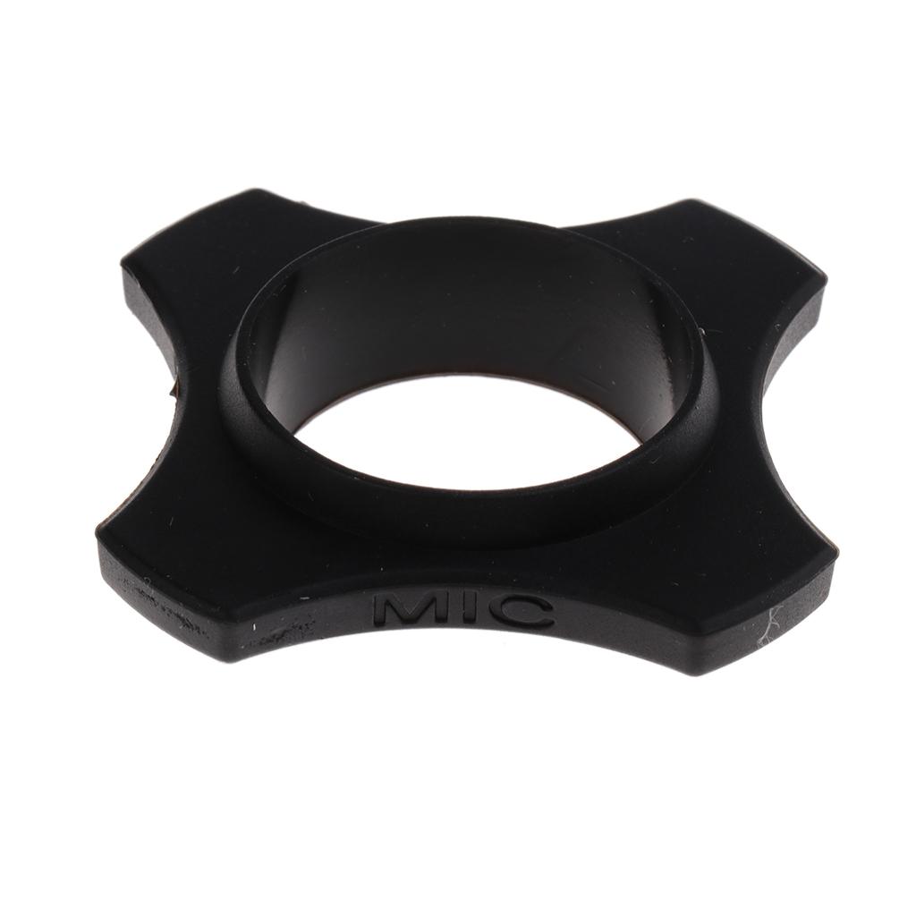 2 Set Wireless Microphone Holder Mic Anti-rolling Protection Rings + Bottoms for KTV Performance