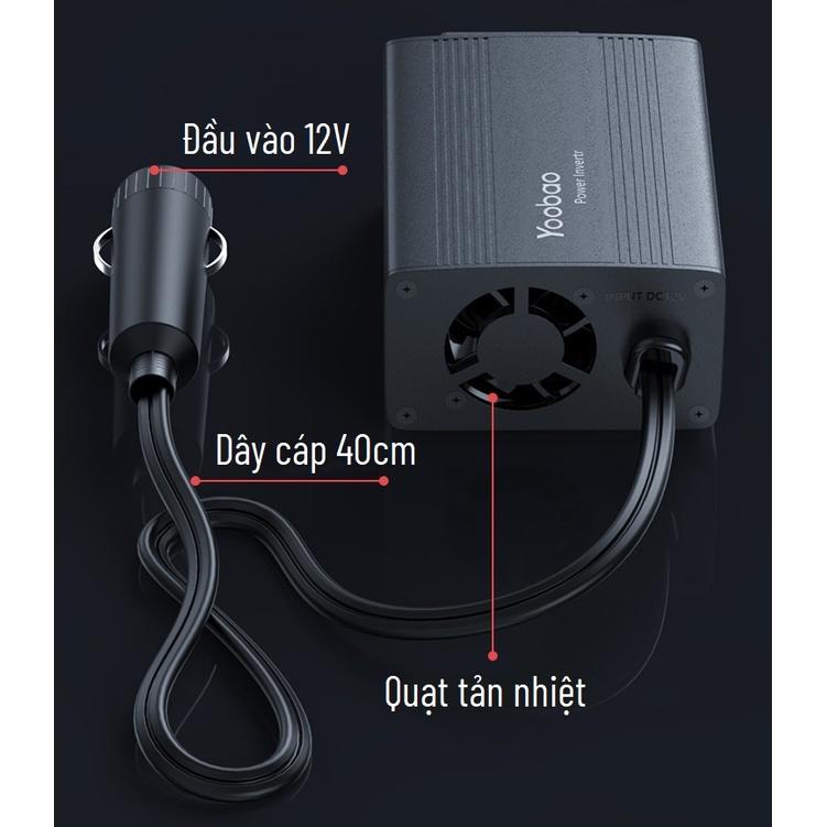 Yoobao 150W (chuyển đổi nguồn thường đi kèm với 150 C) - Kết nối ổ 220V - Hàng nhập khẩu