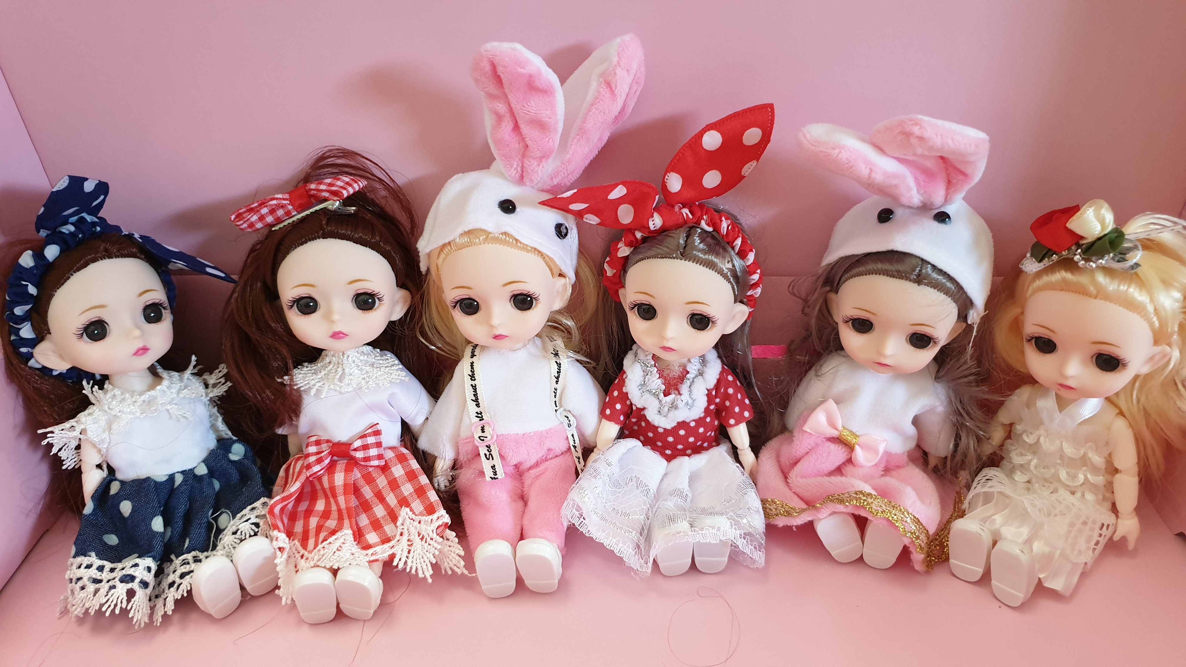 Búp Bê Elsa Anna Hộp 6 Búp Bê Chibi Hàng Cao Cấp Cho Bé Gái