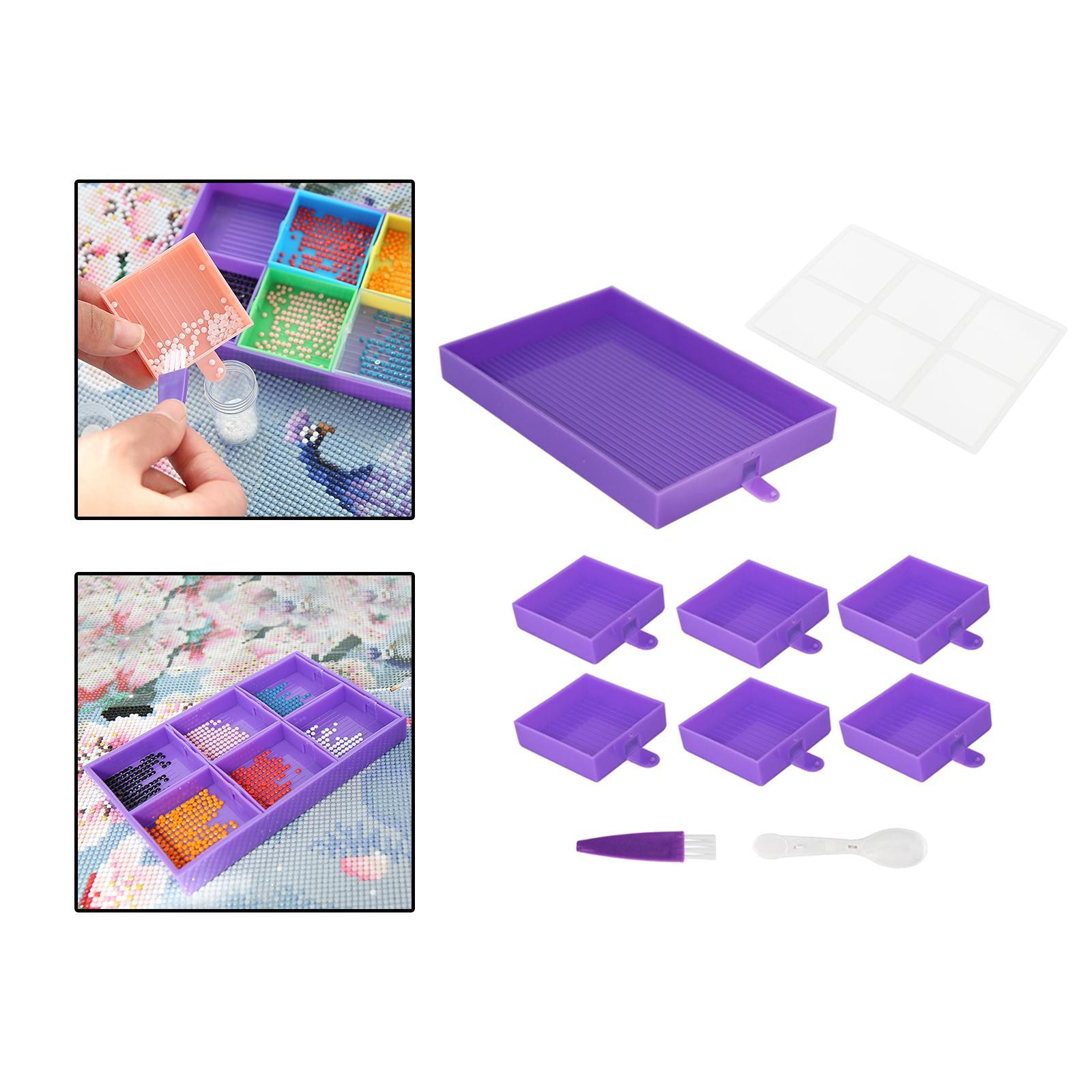 Diamond Paintings Tray Kits Container Diamond Paintings Brush DIY Art Crafts