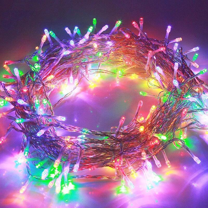 Dây đèn led dài 5m cắm điện - Đèn nháy led nhiều màu trang trí tiệc, giáng sinh, sự kiện DIY