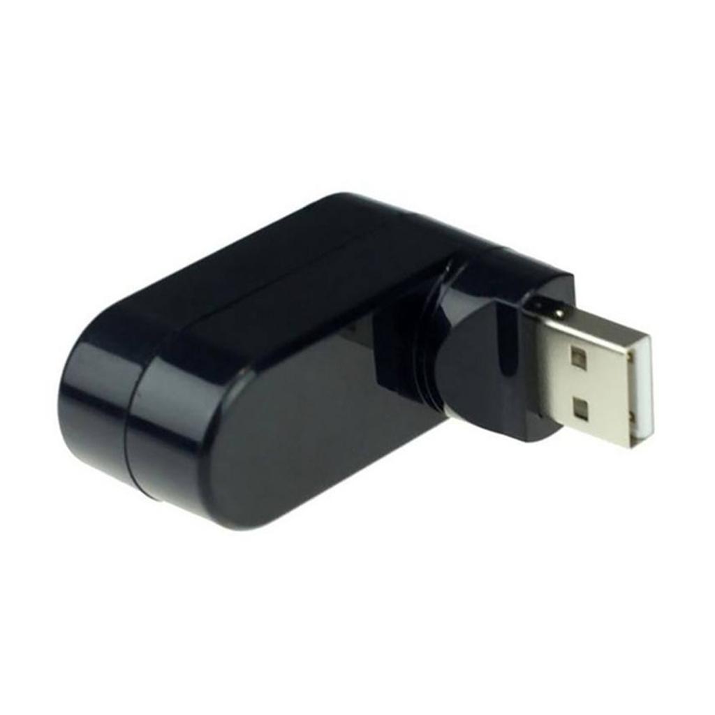 Mini 3 Ports USB2.0 Splitter Hub Rotatable USB Hub Adapter for PC Desktop Laptop