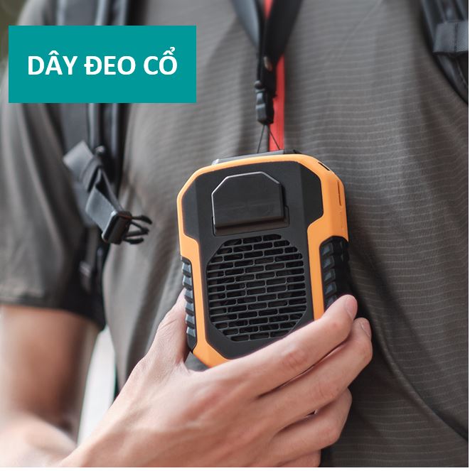 Quạt tích điện đeo cổ, đeo thắt lưng 6000Mah , siêu mạnh mẽ, siêu khỏe