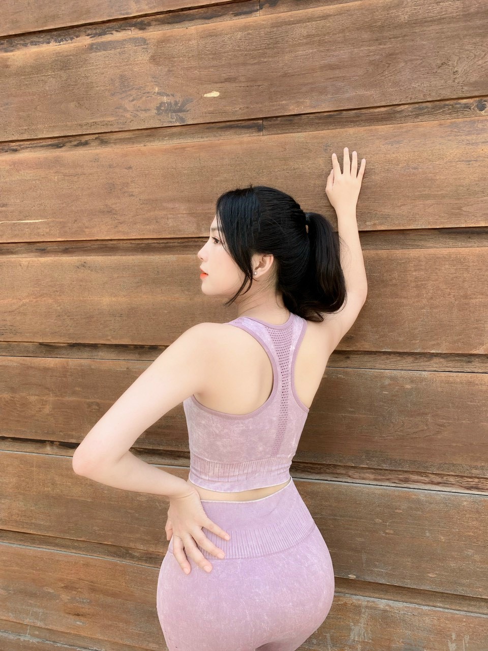 Áo Bra Tập Gym Yoga Gân Vải Dệt Kim Cao Cấp