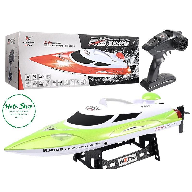 Tàu cano điều kiển từ xa HJ806 tàu cao tốc 2.4GHz Radio Control Hongxunjie có đèn ban đêm điều hướng tự bật