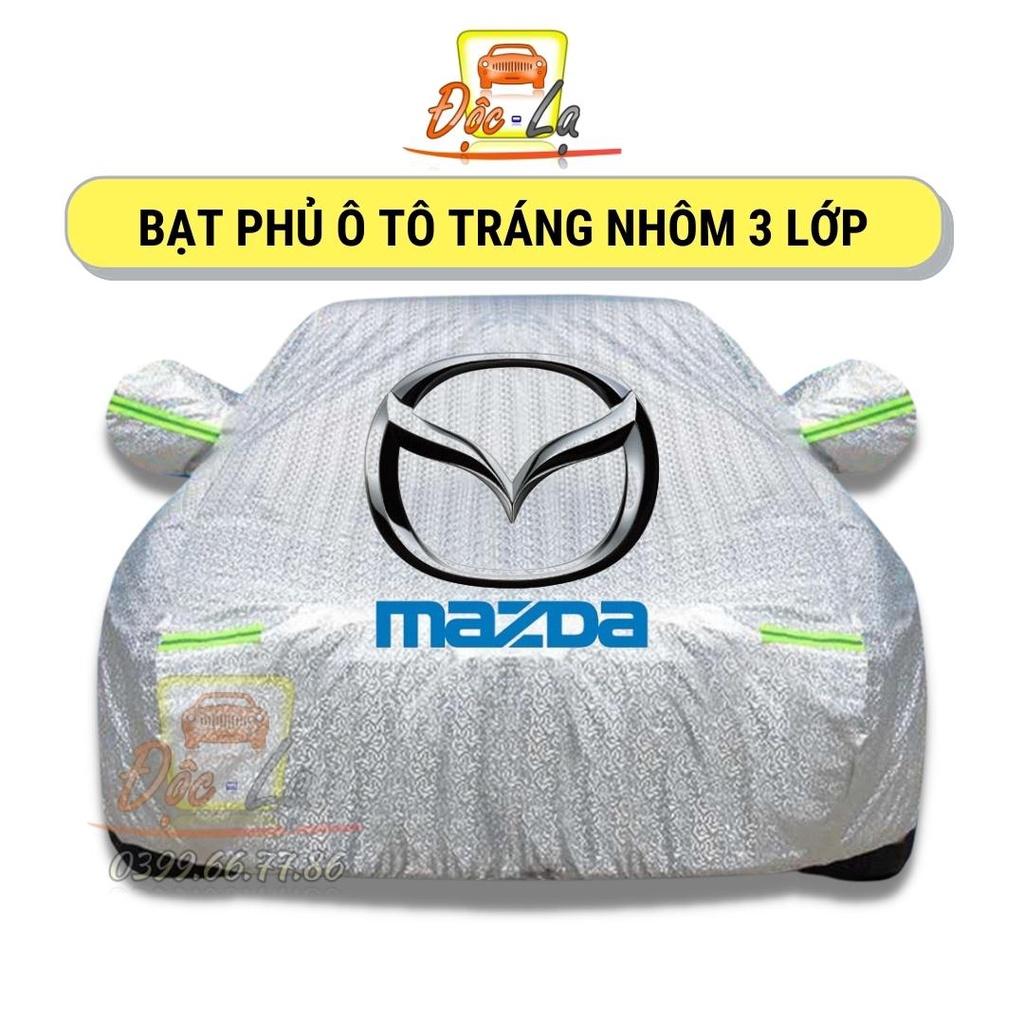 Bạt Phủ Xe Ô Tô Mazda 2, Mazda 3, Mazda 6, CX5, CX8, CX9, BT50, Chất Liệu Bạt Tráng Nhôm 3 lớp cao cấp