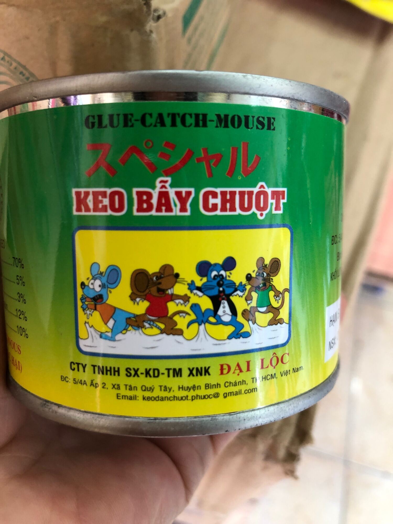 Keo Dính Chuột Dạng Lon 160g Tiết Kiệm Hiệu Qủa