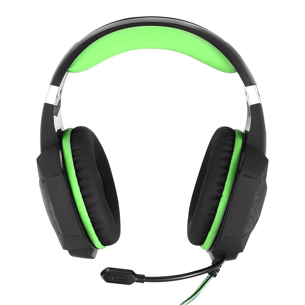 3.5mm PC Bass Stereo Headphones LED Light Gaming Headset Black and Red