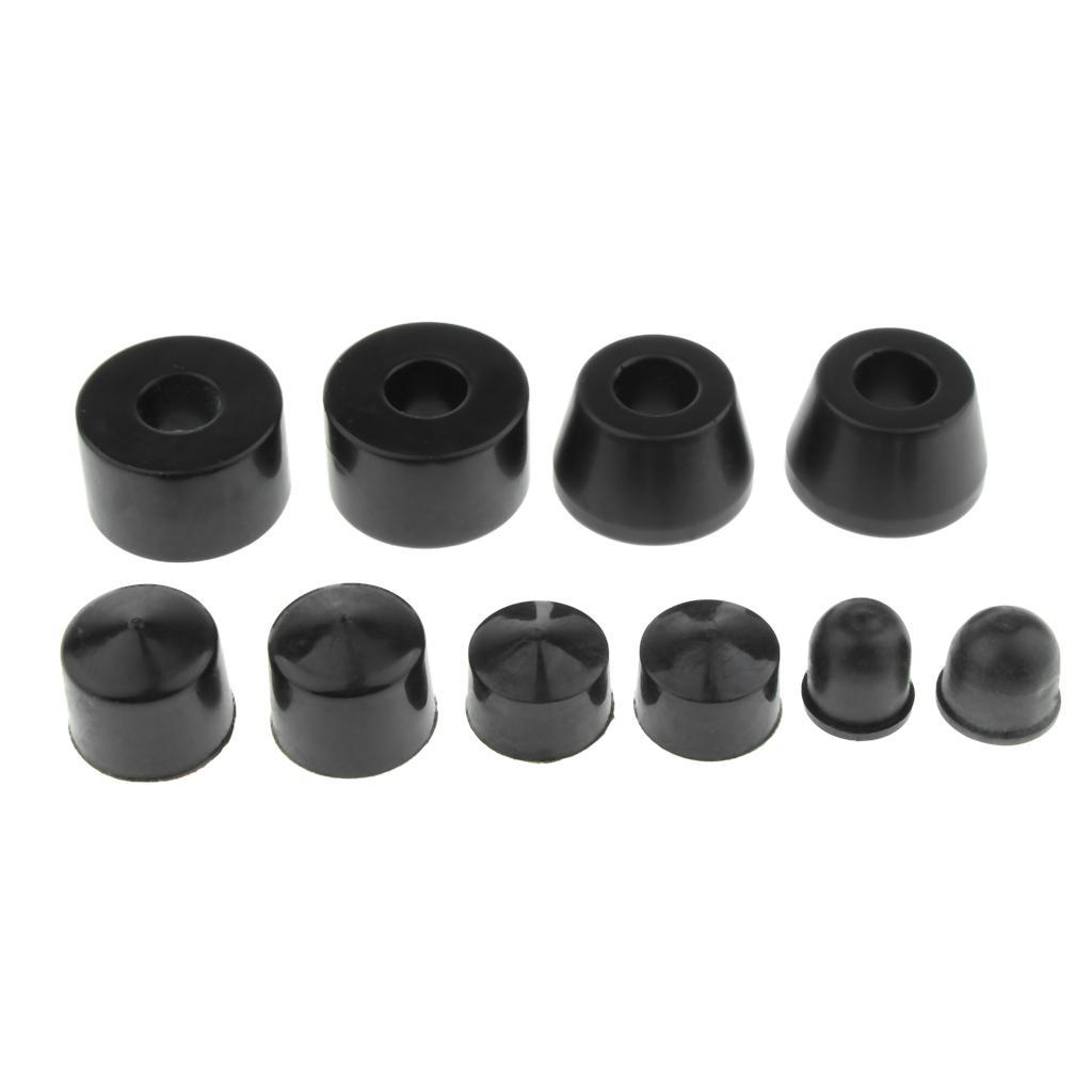 10pcs Skateboard Longboard Truck Bushings   Cups Set Black 85A